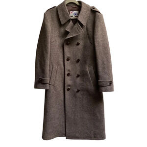 Croydon 66 Made in Italy 100% wool double breasted trench jacket Sz 42